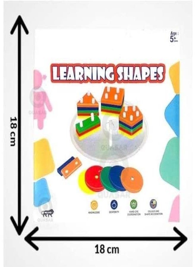 Globular Geometric Round Plastic Shorter Play Learn Colorful Shapes Game - Educational Learning Creative Toys for Kids Best Gift - Multicolor - Image 2